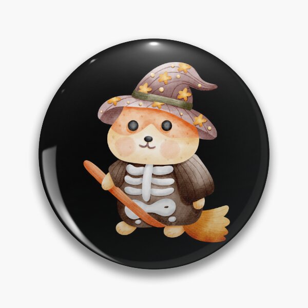 Item preview, Cute Witch Hamster Riding a Broom – Cozy Halloween Illustration designed and sold by Pe.peach.