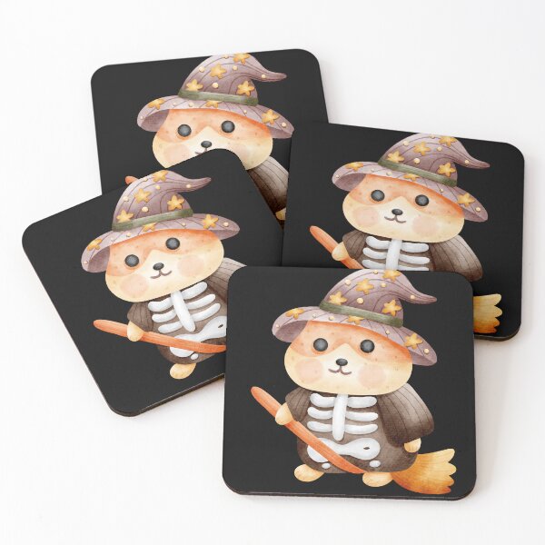 Item preview, Cute Witch Hamster Riding a Broom – Cozy Halloween Illustration designed and sold by Pe.peach.