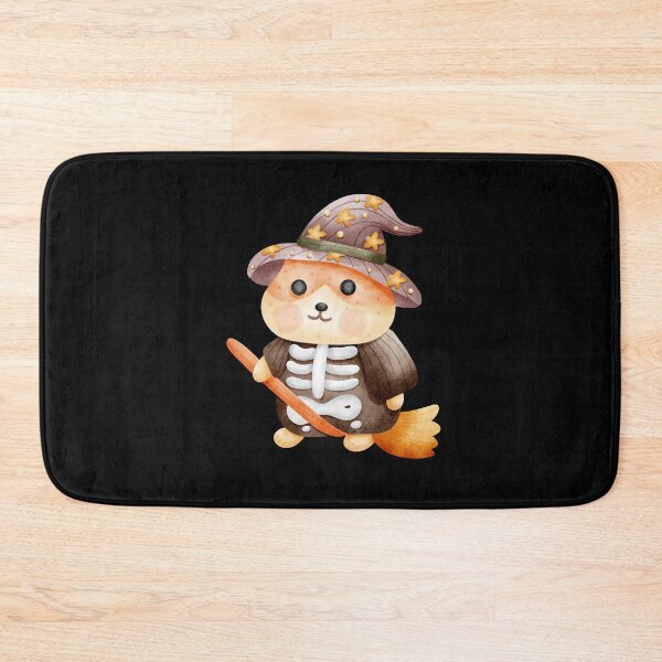 Item preview, Cute Witch Hamster Riding a Broom – Cozy Halloween Illustration designed and sold by Pe.peach.