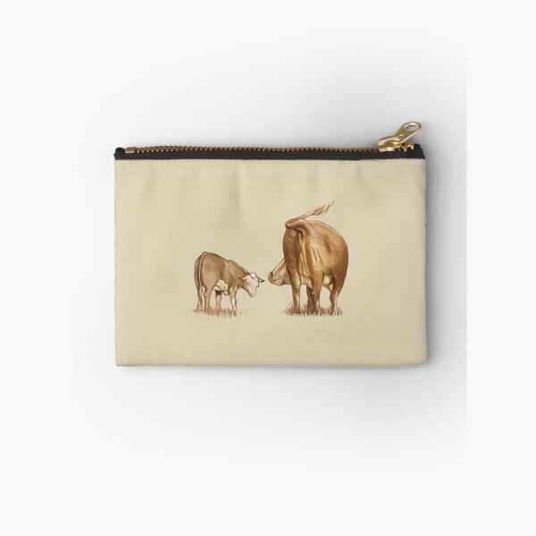 Item preview, Beef COW and CALF, Sepia Drawing, Cattle, Farm Animal designed and sold by JoyfulWhimsy.