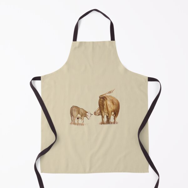 Item preview, Beef COW and CALF, Sepia Drawing, Cattle, Farm Animal designed and sold by JoyfulWhimsy.