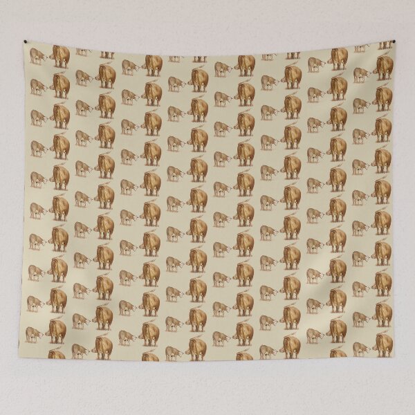 Item preview, Beef COW and CALF, Sepia Drawing, Cattle, Farm Animal designed and sold by JoyfulWhimsy.