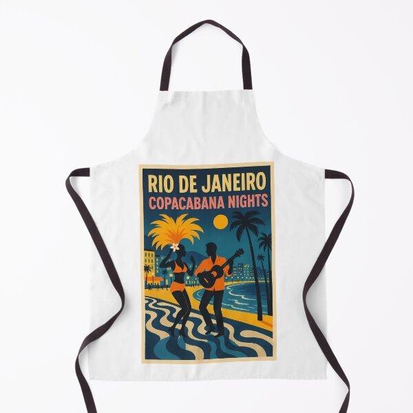 Item preview, Rio de Janeiro – Copacabana Nights Retro Travel Poster (Dancers & Musicians) designed and sold by malero-design.