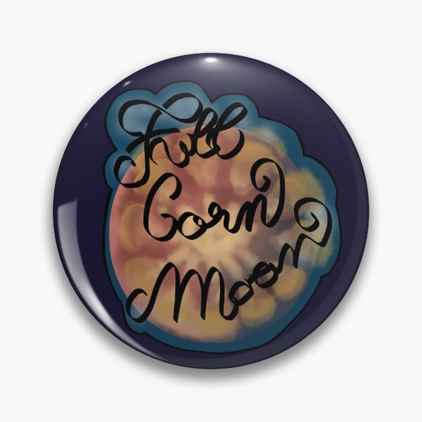 Item preview, Full Corn Moon, Autumn Harvest Lunar Art for Bullet Journals designed and sold by LenKa25.