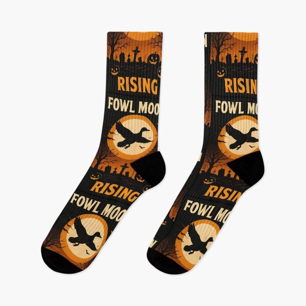 Item preview, Fowl Moon Rising – Halloween Duck Graveyard Silhouette designed and sold by TeeTimeTreasure.