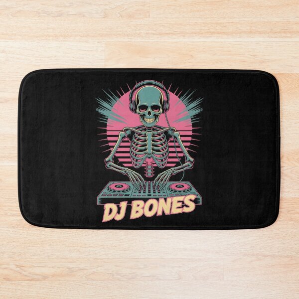 Item preview, Spinmaster Skeleton Halloween Design | Retro DJ Style designed and sold by Fragy72.