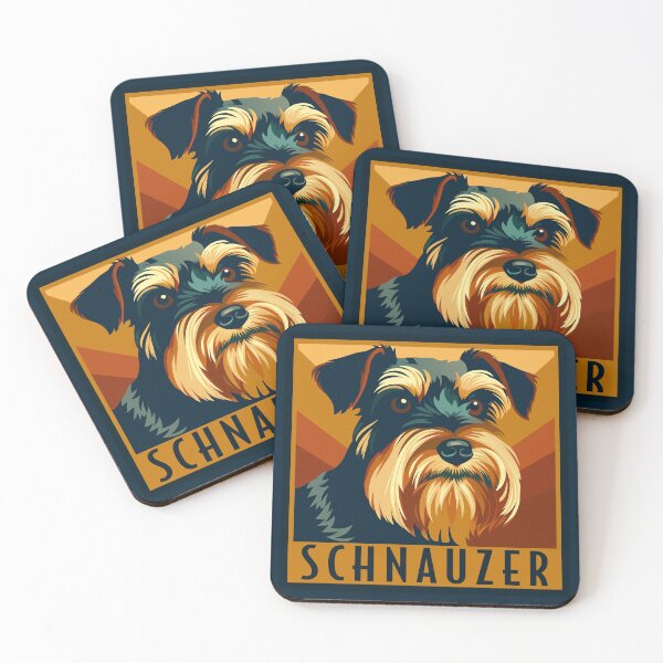 Item preview, Schnauzer Black and Silver Retro designed and sold by AntiqueImages.