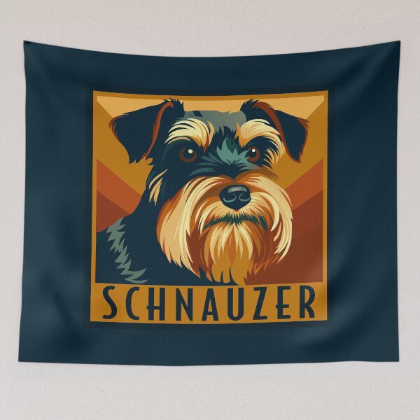 Item preview, Schnauzer Black and Silver Retro designed and sold by AntiqueImages.