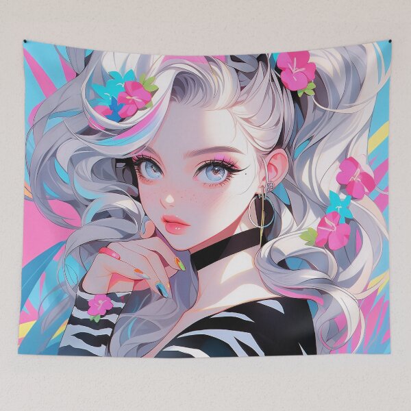 Item preview, Zebra Print Anime Girl Aesthetic designed and sold by bubblegoth.
