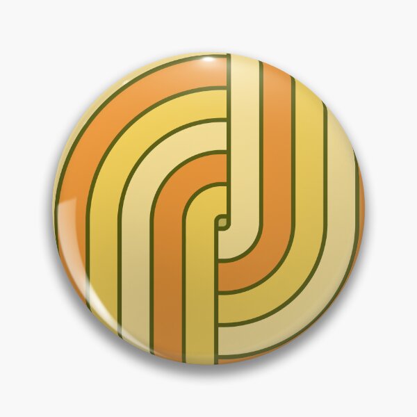 Item preview, 70s Retro Vintage Style Geometric Pattern Orange Yellow and Green designed and sold by tonymagnerart.