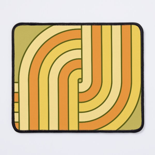 Item preview, 70s Retro Vintage Style Geometric Pattern Orange Yellow and Green designed and sold by tonymagnerart.