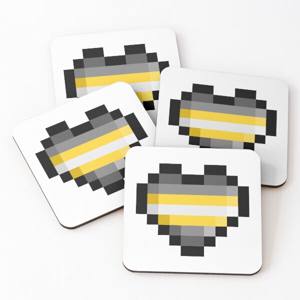 Item preview, Demi Pixel Heart Pride Flag designed and sold by HarveyHandcraftsandDesigns.