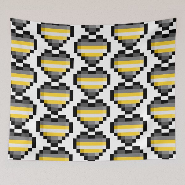 Item preview, Demi Pixel Heart Pride Flag designed and sold by HarveyHandcraftsandDesigns.