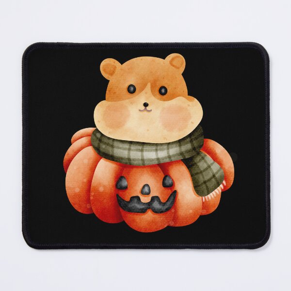 Item preview, Cute Hamster in Pumpkin – Cozy Autumn Halloween Illustration designed and sold by Pe.peach.
