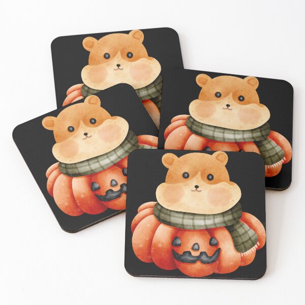Item preview, Cute Hamster in Pumpkin – Cozy Autumn Halloween Illustration designed and sold by Pe.peach.