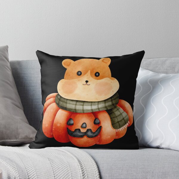 Item preview, Cute Hamster in Pumpkin – Cozy Autumn Halloween Illustration designed and sold by Pe.peach.