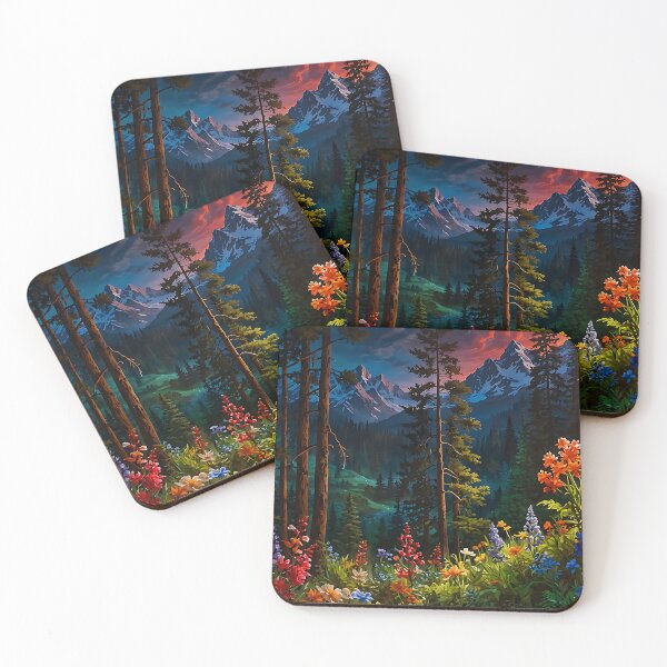 Item preview, Floral splendor in the mountain valley designed and sold by PixelParadies.