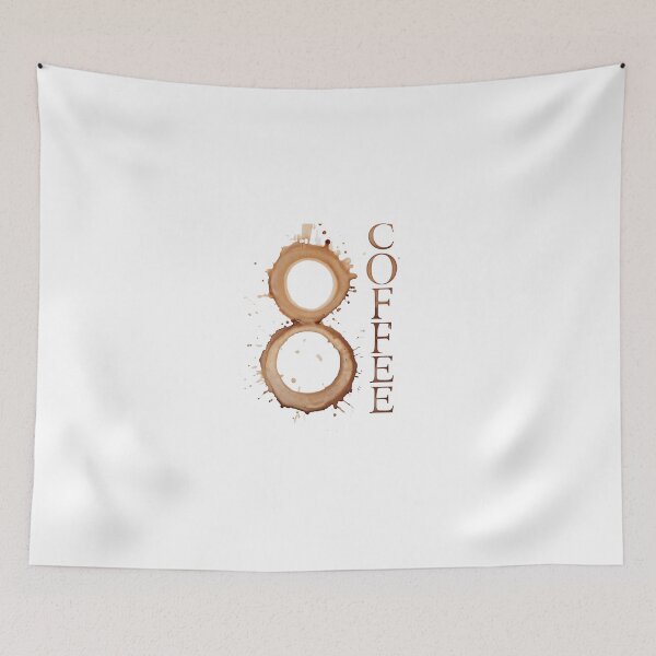 Item preview, Coffee Lover's Infinity Symbol | Coffee Stains Art Print | Minimalist Cafe and Kitchen Decor designed and sold by Colorful-Garden.