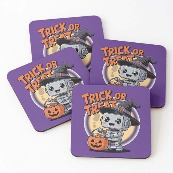 Item preview, Tiny Robot Trick or Treat – Cute Halloween Witch Art designed and sold by Mr-Slow.