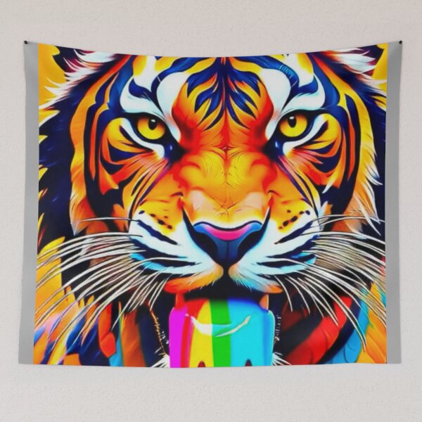 Item preview, Rainbow Tiger designed and sold by MatrixTattoo.