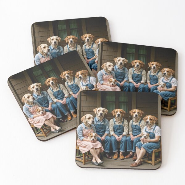 Item preview, Hound Dog Family Portrait On the Porch designed and sold by Maria Dryfhout.