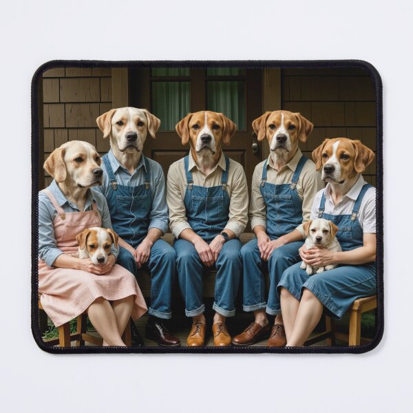 Item preview, Hound Dog Family Portrait On the Porch designed and sold by Maria Dryfhout.