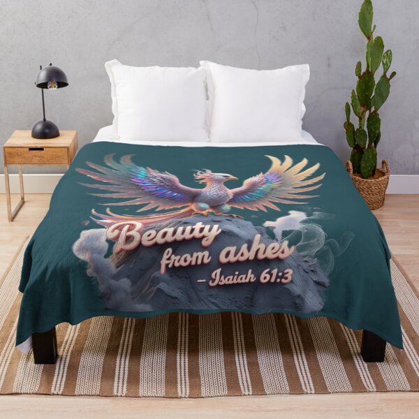 Item preview, Beauty from Ashes – Isaiah 61:3 Bible Verse Phoenix Art, Christian Inspirational Quote, Faith & Mental Health Encouragement Gift, Pastel Rainbow Wings Spiritual Illustration designed and sold by AmenAlways.
