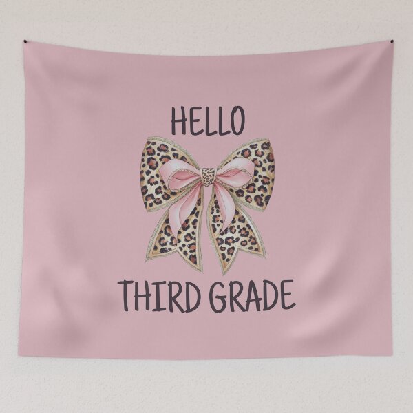Item preview, Hello Third Grade Cute Bow designed and sold by Viikis.