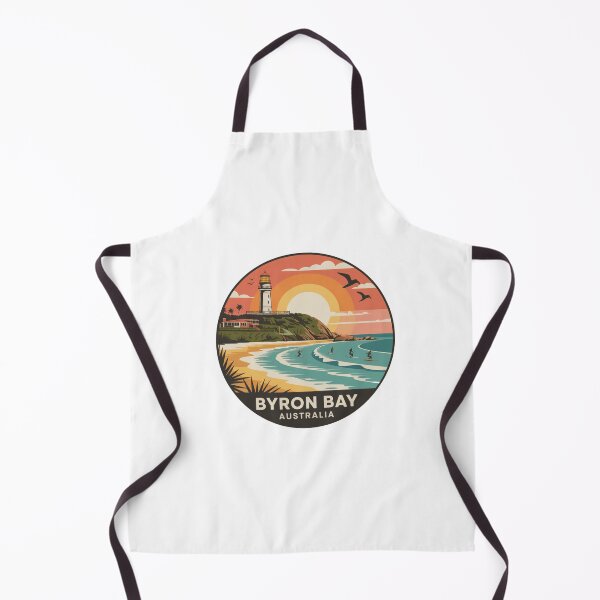 Item preview, Byron Bay Australia Sunrise Lighthouse – Retro Coastal Surf Design designed and sold by CircinusStore.