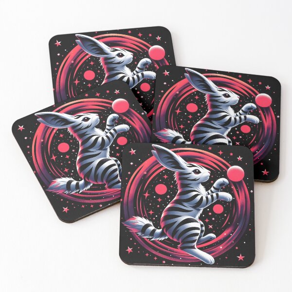 Item preview, Cosmic Rabbit with Stripes, Ai Generated Art  designed and sold by ACC .