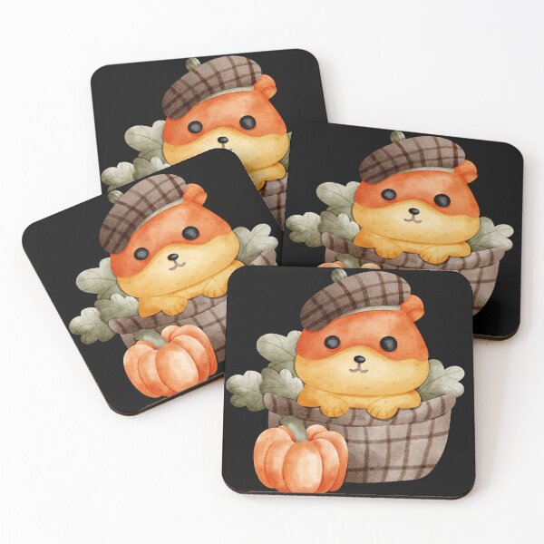 Item preview, Cozy Hamster in Maple Leaf Basket – Cute Autumn Illustration designed and sold by Pe.peach.