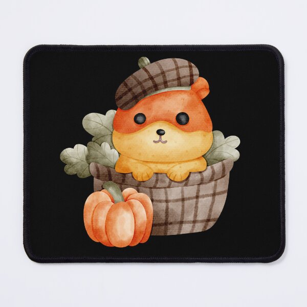 Item preview, Cozy Hamster in Maple Leaf Basket – Cute Autumn Illustration designed and sold by Pe.peach.
