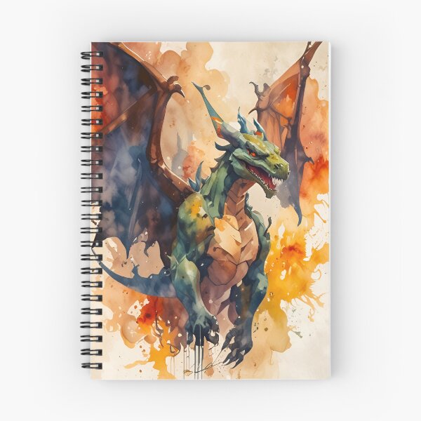 Item preview, GreenWatercolor Dragon  designed and sold by MatrixTattoo.