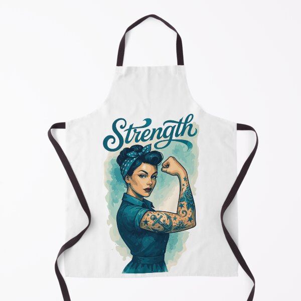 Item preview, Strong woman rockabilly maritime biceps anchor rose gift designed and sold by Pineapple-Tree.
