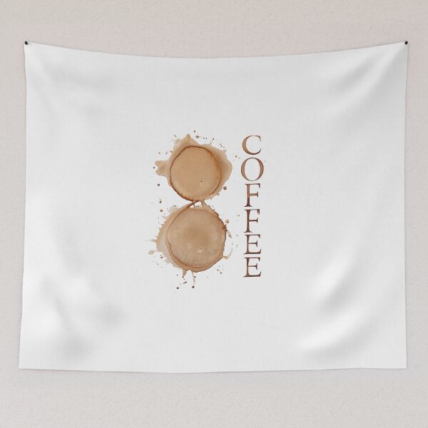 Item preview, Coffee Lover's Infinity Symbol | Coffee Stains Art Print | Minimalist Cafe and Kitchen Decor designed and sold by Colorful-Garden.