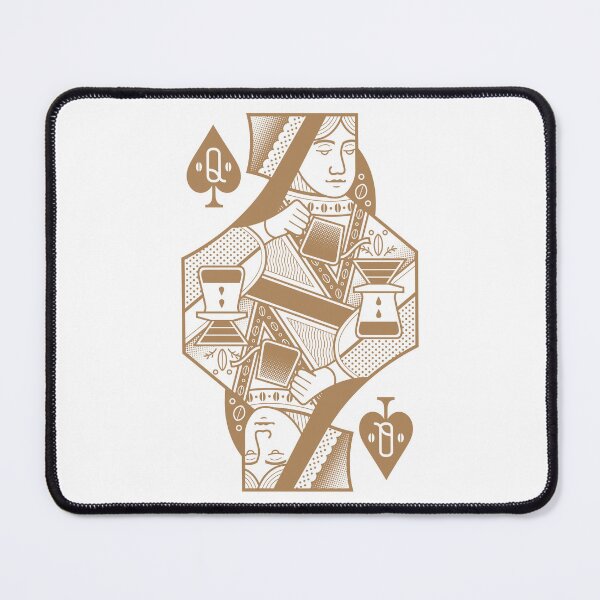 Item preview, Coffee Lovers Spade Courts - Queen gold designed and sold by FunkyHusky.