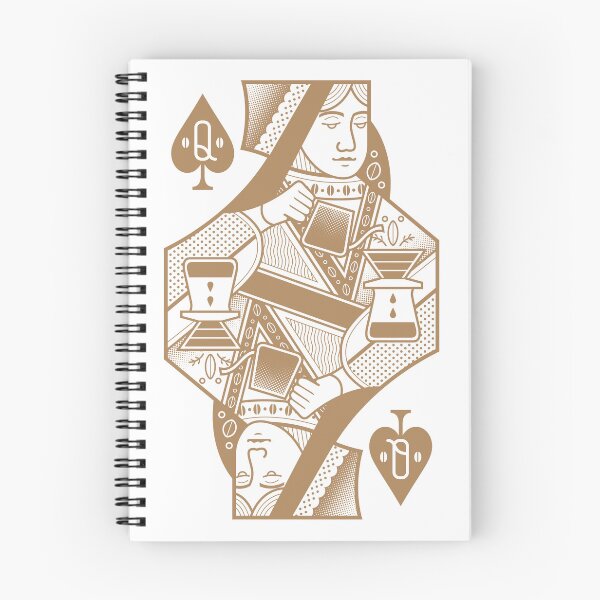 Item preview, Coffee Lovers Spade Courts - Queen gold designed and sold by FunkyHusky.