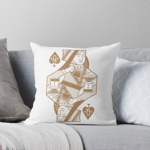 Item preview, Coffee Lovers Spade Courts - Queen gold designed and sold by FunkyHusky.
