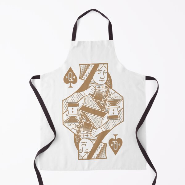 Item preview, Coffee Lovers Spade Courts - Queen gold designed and sold by FunkyHusky.