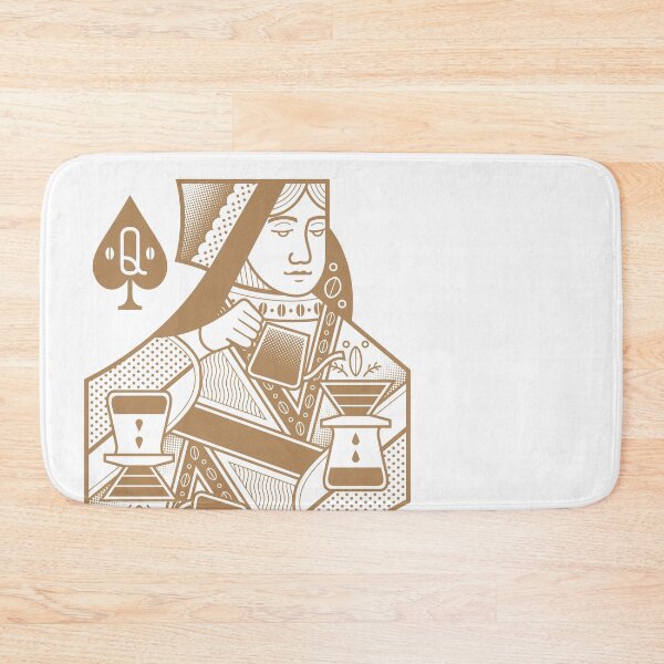 Item preview, Coffee Lovers Spade Courts - Queen gold designed and sold by FunkyHusky.