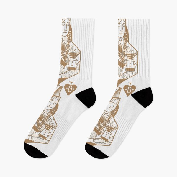 Item preview, Coffee Lovers Spade Courts - Queen gold designed and sold by FunkyHusky.