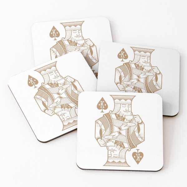 Item preview, Coffee Lovers Spade Courts - King gold designed and sold by FunkyHusky.