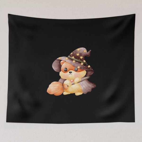 Item preview, Cute Witch Hamster – Magical Halloween Autumn Illustration designed and sold by Pe.peach.
