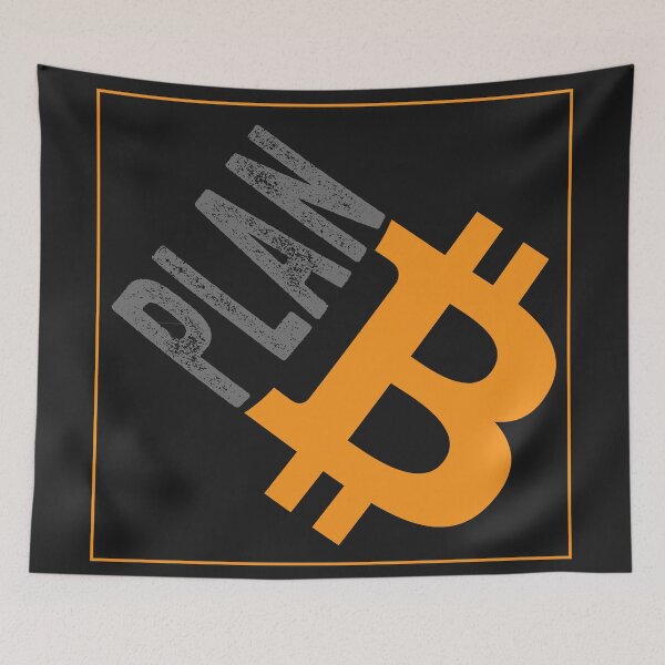 Artikelvorschau, Plan B Bitcoin – Kryptowährungs-Kunstdesign entworfen und verkauft von cabana.space.