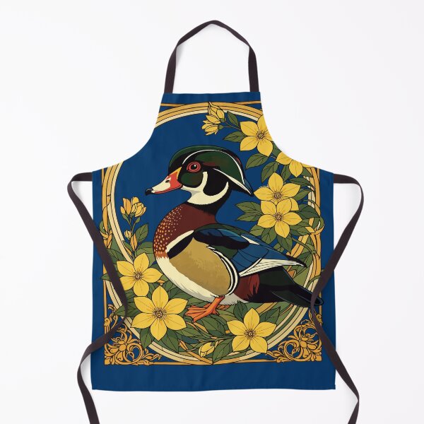 Item preview, Wood Duck Aix sponsa and Jasmine Flowers Illustration designed and sold by taiche.
