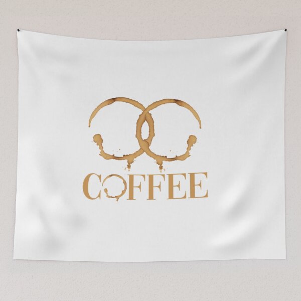 Item preview, Coffee Lover's Infinity Symbol | Coffee Stains Art Print | Minimalist Cafe and Kitchen Decor designed and sold by Colorful-Garden.