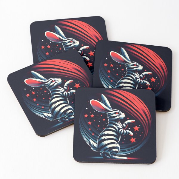 Item preview, Cosmic Rabbit with Stripes, Ai Generated Art  designed and sold by ACC .