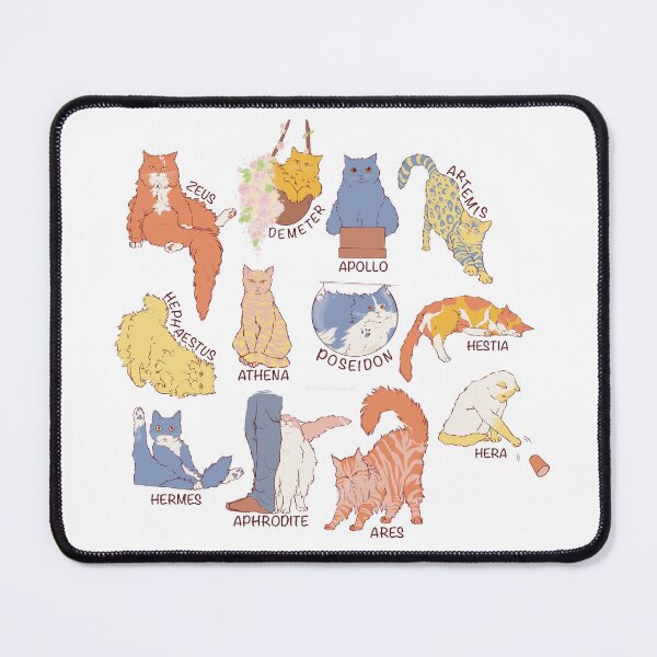 Item preview, The Cats of Mount Olympus (Blue Edit) designed and sold by ClassicsForPlebs.