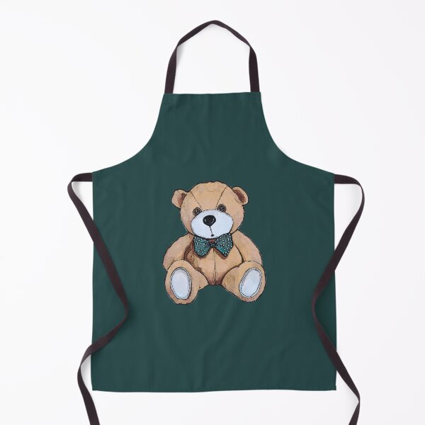 Item preview, Teddy Bear with Teal Bow Tie, Polka Dots, Cute Stuffed Bear designed and sold by JoyfulWhimsy.