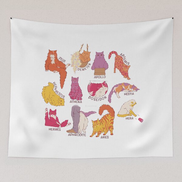 Item preview, The Cats of Mount Olympus (Pink Edit) designed and sold by ClassicsForPlebs.